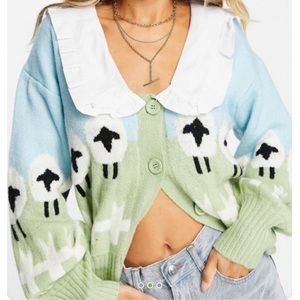 ASOS printed oversized cardigan